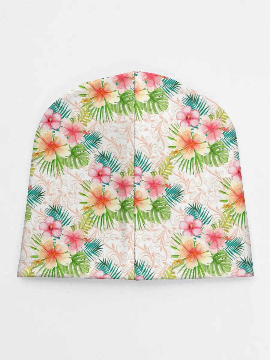 Детская шапка / Гавайские цветы