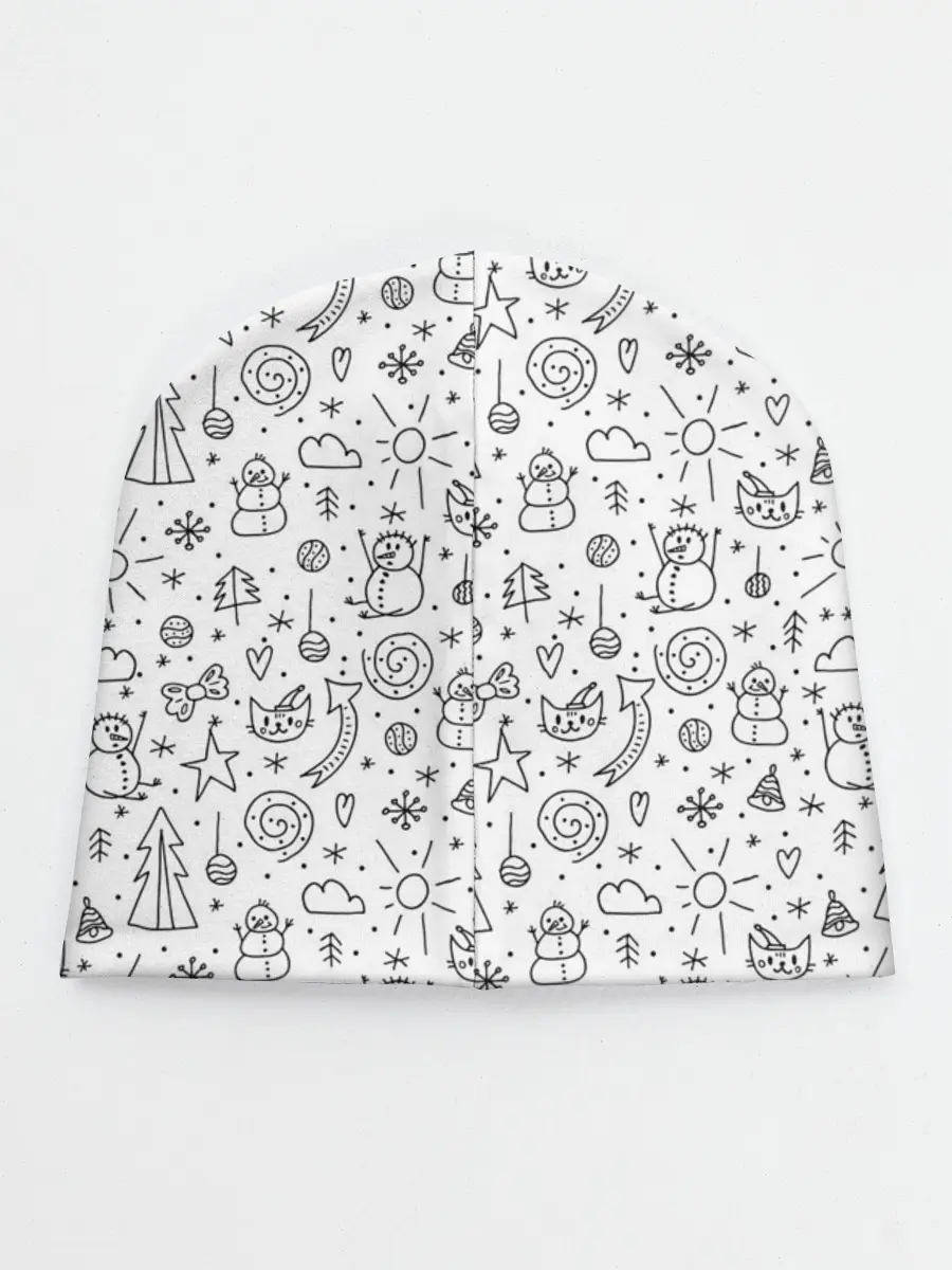 Детская шапка / Зимнее дудл настроение