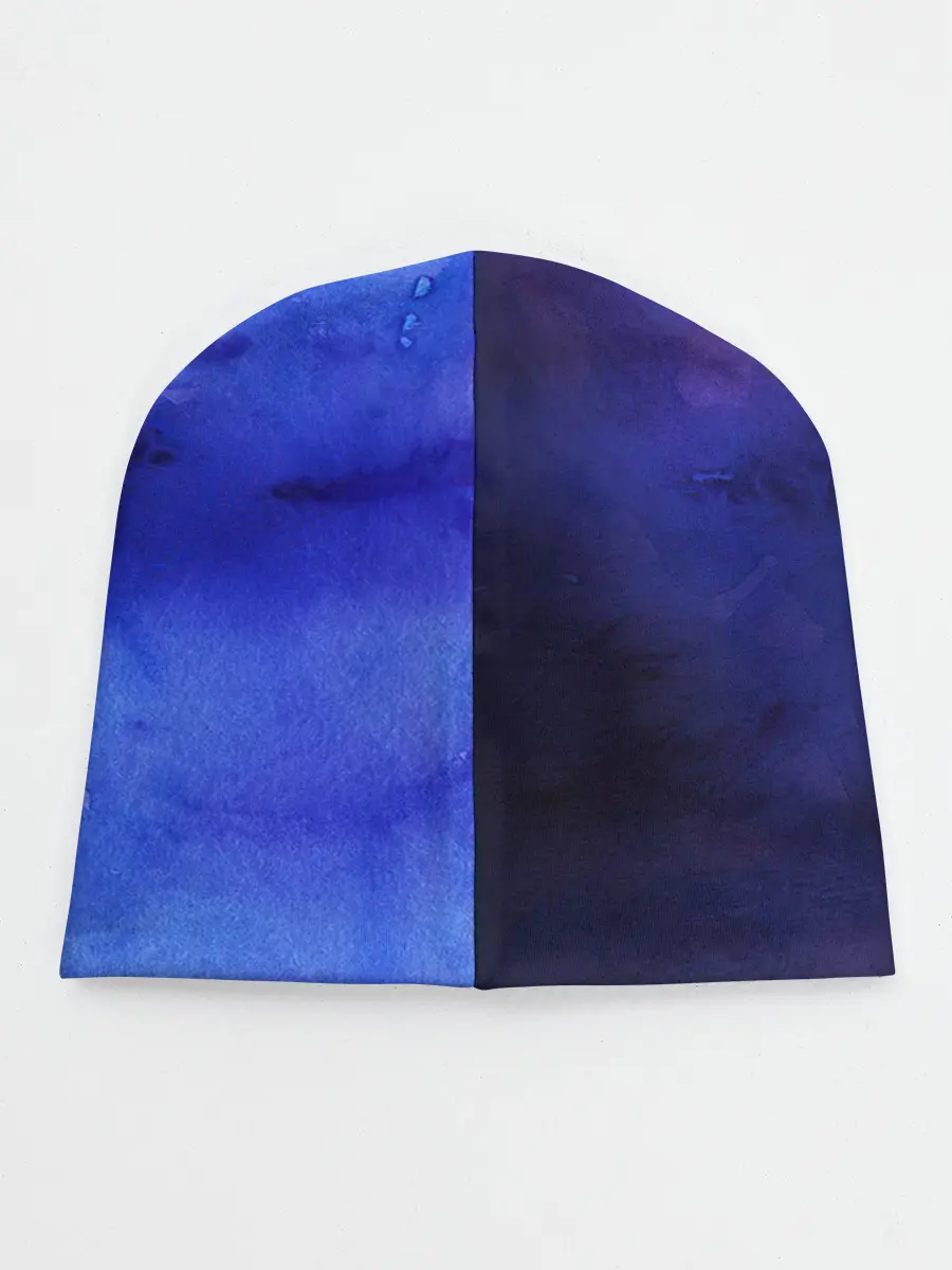 Детская шапка / Синее размытие