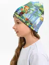 Детская шапка / Манйкрафт, березовый лес