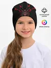 Детская шапка / Красно белый паук