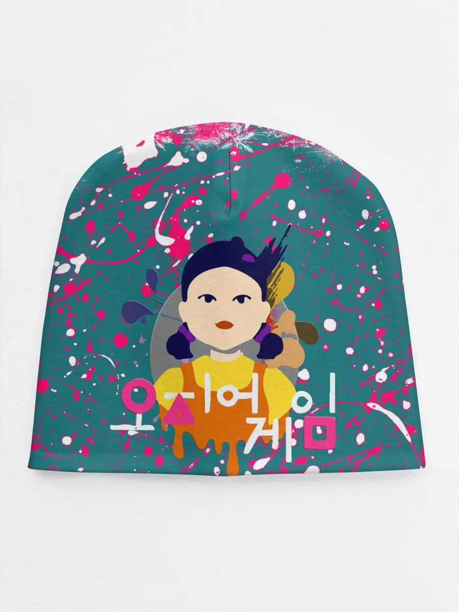Детская шапка / ИГРА В КАЛЬМАРА SQUID GAME КУКЛА