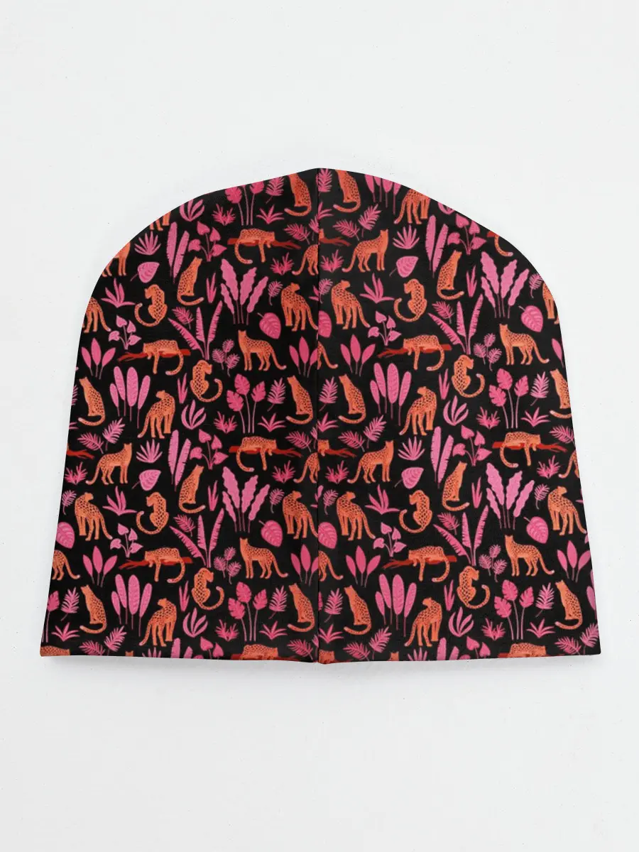 Детская шапка / ГЕПАРД В ЛИСТВЕ