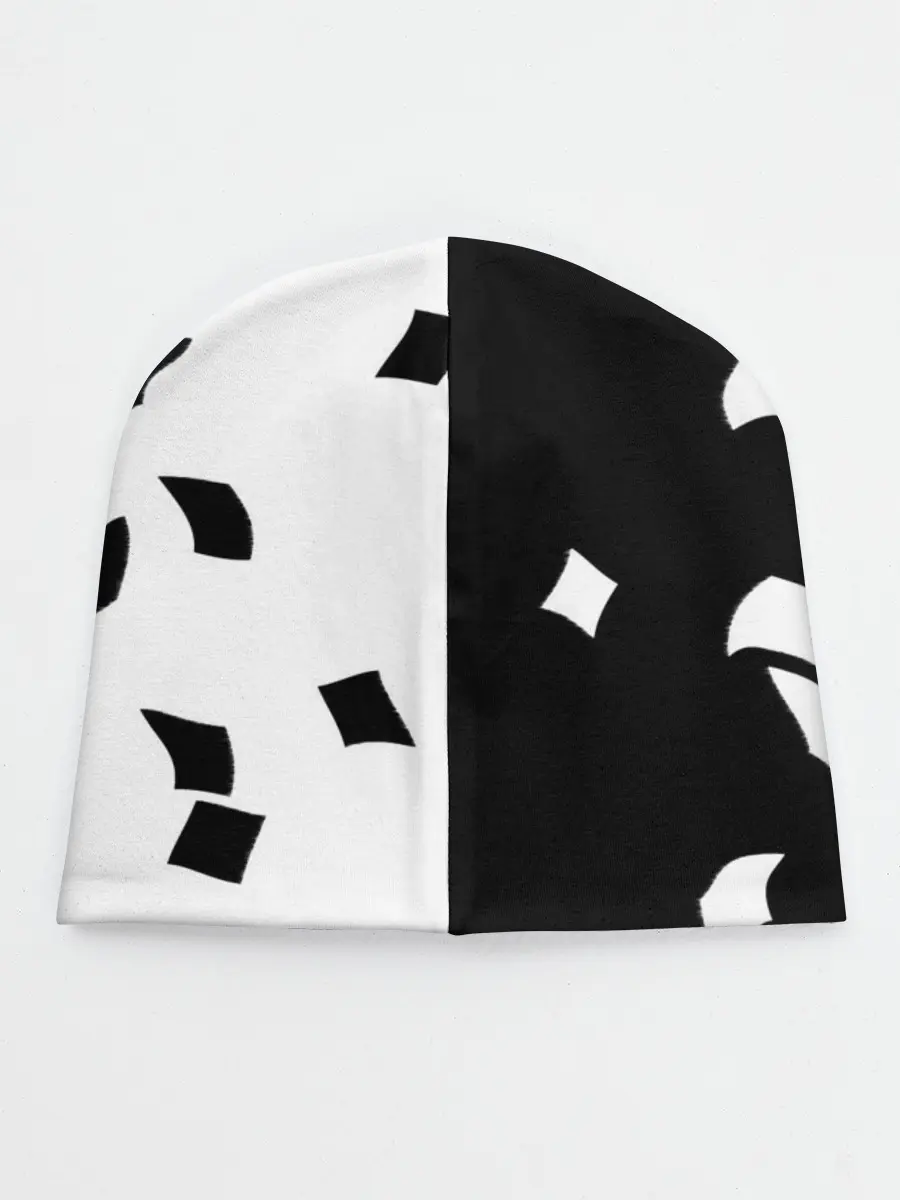 Детская шапка / черно-белый камуфляж