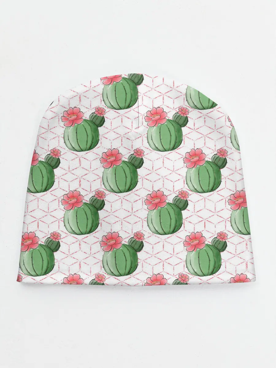 Детская шапка / Паттерн из кактусов