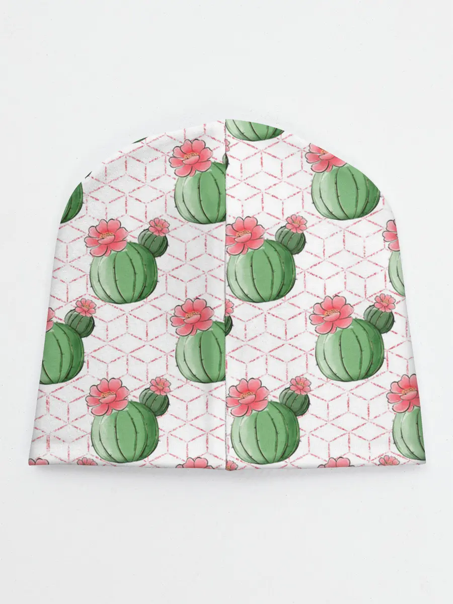 Детская шапка / Паттерн из кактусов