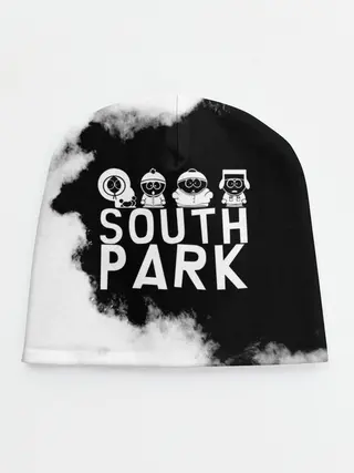 Детская шапка / Все пацаны на черном фоне Южный Парк