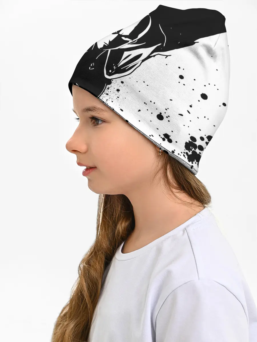 Детская шапка / Черно-белый Сайтама One Punch-Man