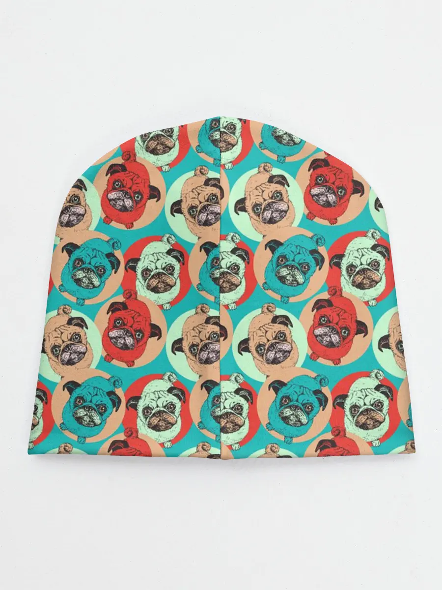Детская шапка / Прикольные Мопсы