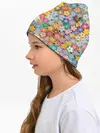 Детская шапка / цветы цветочки