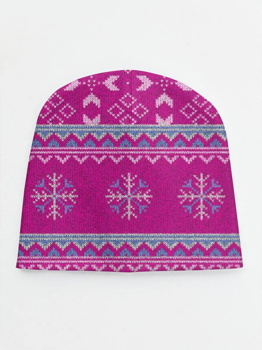 Детская шапка / Свитер со снежинками.