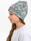 Детская шапка / Поле розовых цветов