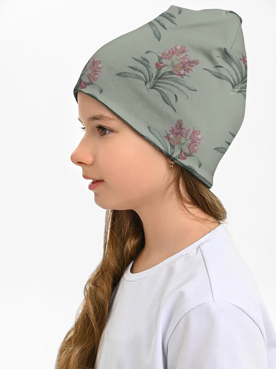 Детская шапка / Цветы кливии