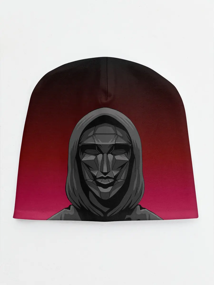 Детская шапка / Распорядитель игры на черно розовом фоне