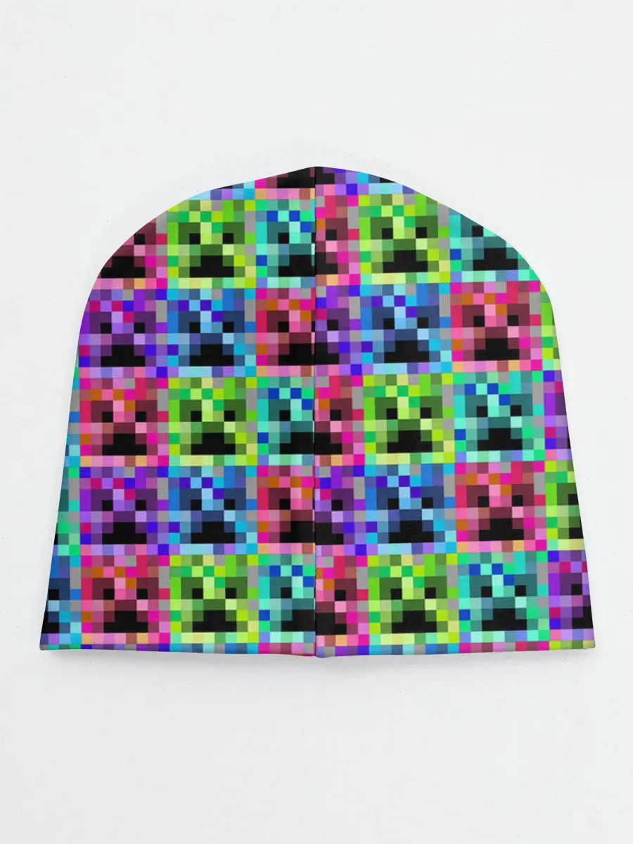 Детская шапка / МАЙНКРАФТ / MINECRAFT ЦВЕТНЫЕ КРИПЕРЫ