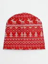 Детская шапка / Новогодний узор с оленями и елкой