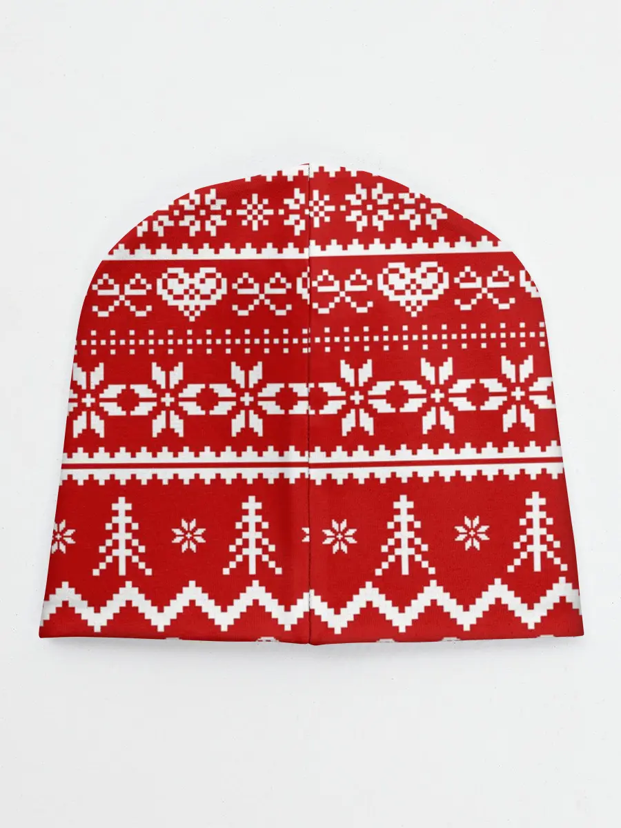 Детская шапка / Праздничный новогодний узор