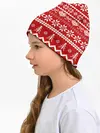 Детская шапка / Праздничный новогодний узор