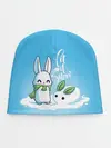 Детская шапка / Let it snow. Зайчик и снежок