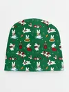 Детская шапка / Новогодний паттерн с зайчиками