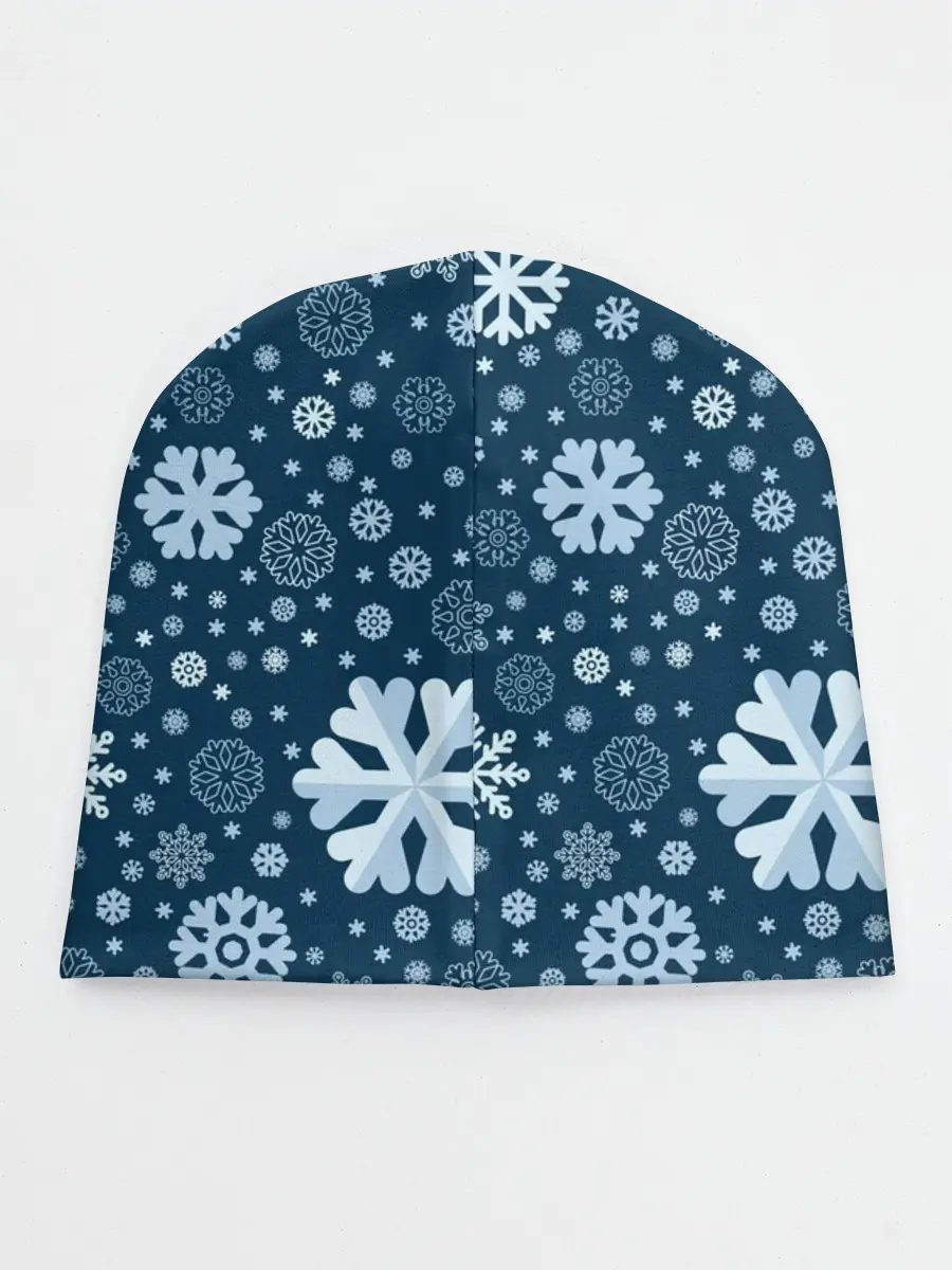 Детская шапка / Новогодние снежинки, новый год
