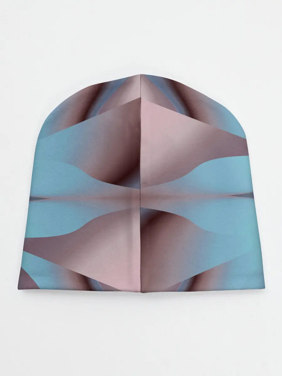 Детская шапка / Абстрактный цветок. Голубой.