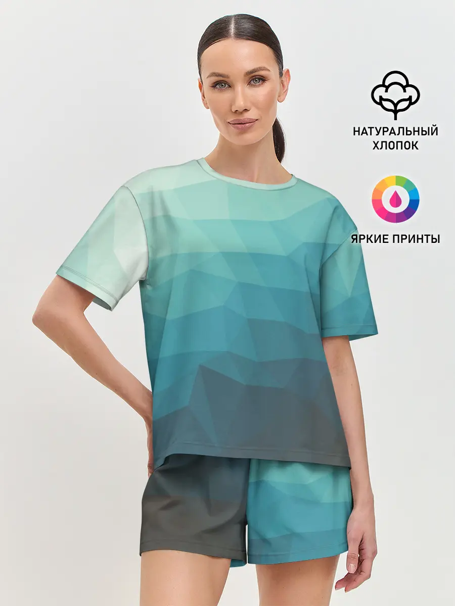 Женская пижама с шортами / Геометрия