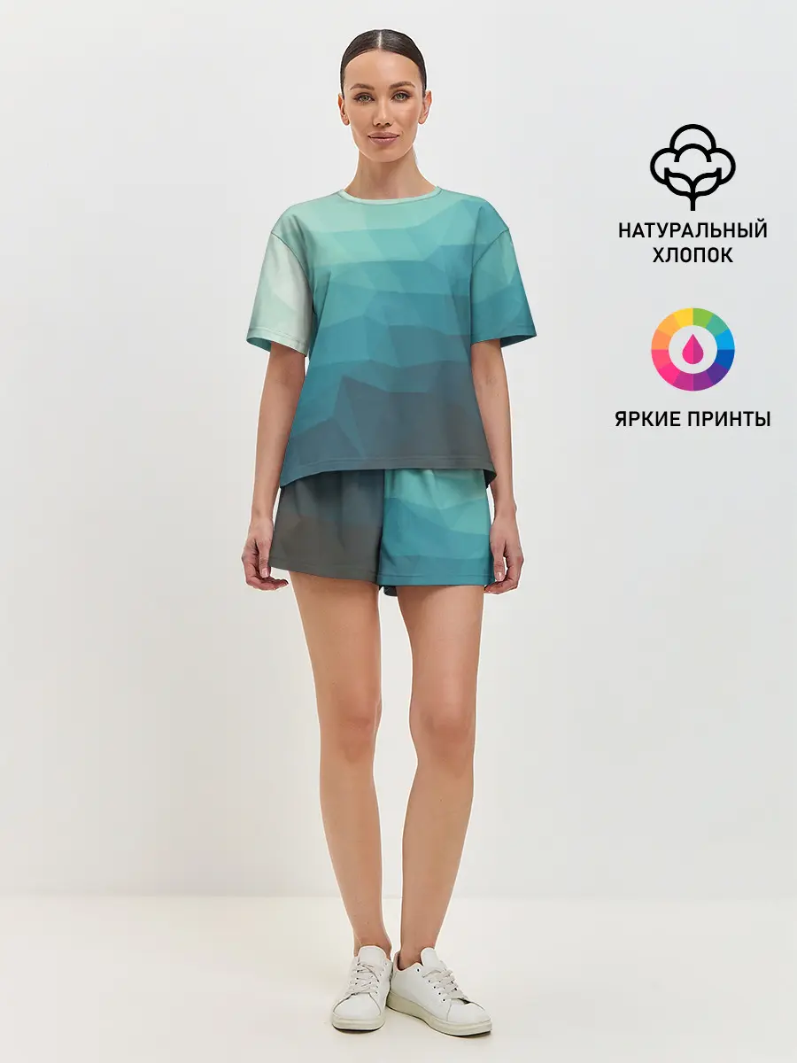 Женская пижама с шортами / Геометрия