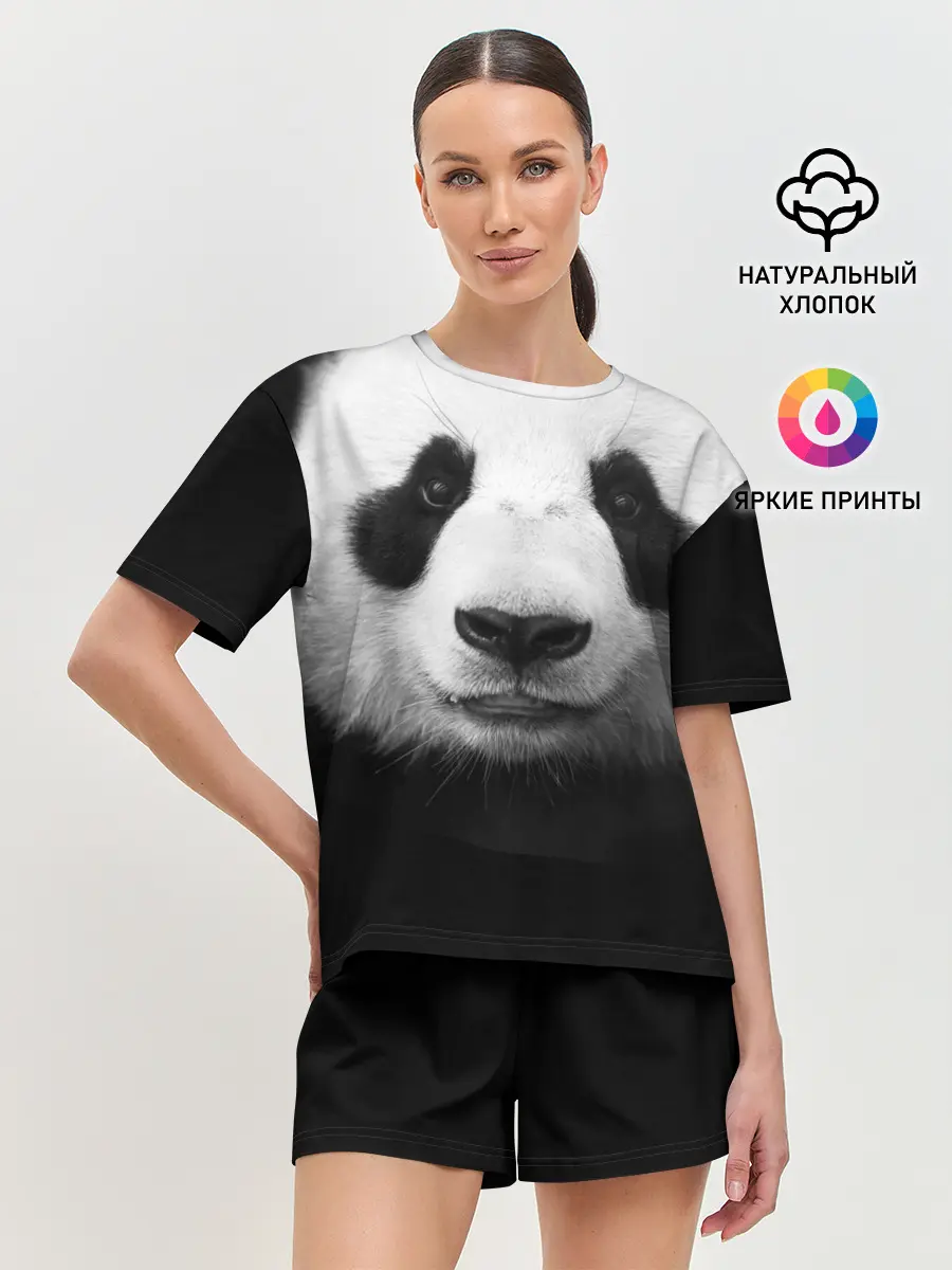 Женская пижама с шортами / Панда