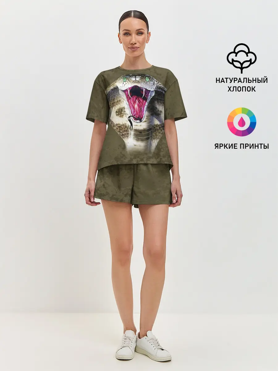 Женская пижама с шортами / Кобра