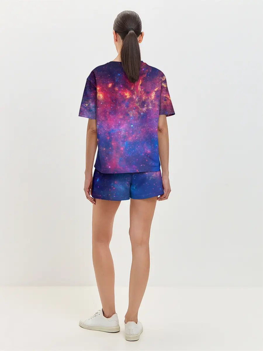 Женская пижама с шортами / Космос