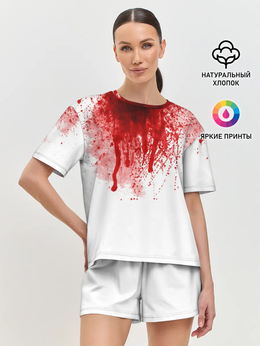 Женская пижама с шортами / Кровь