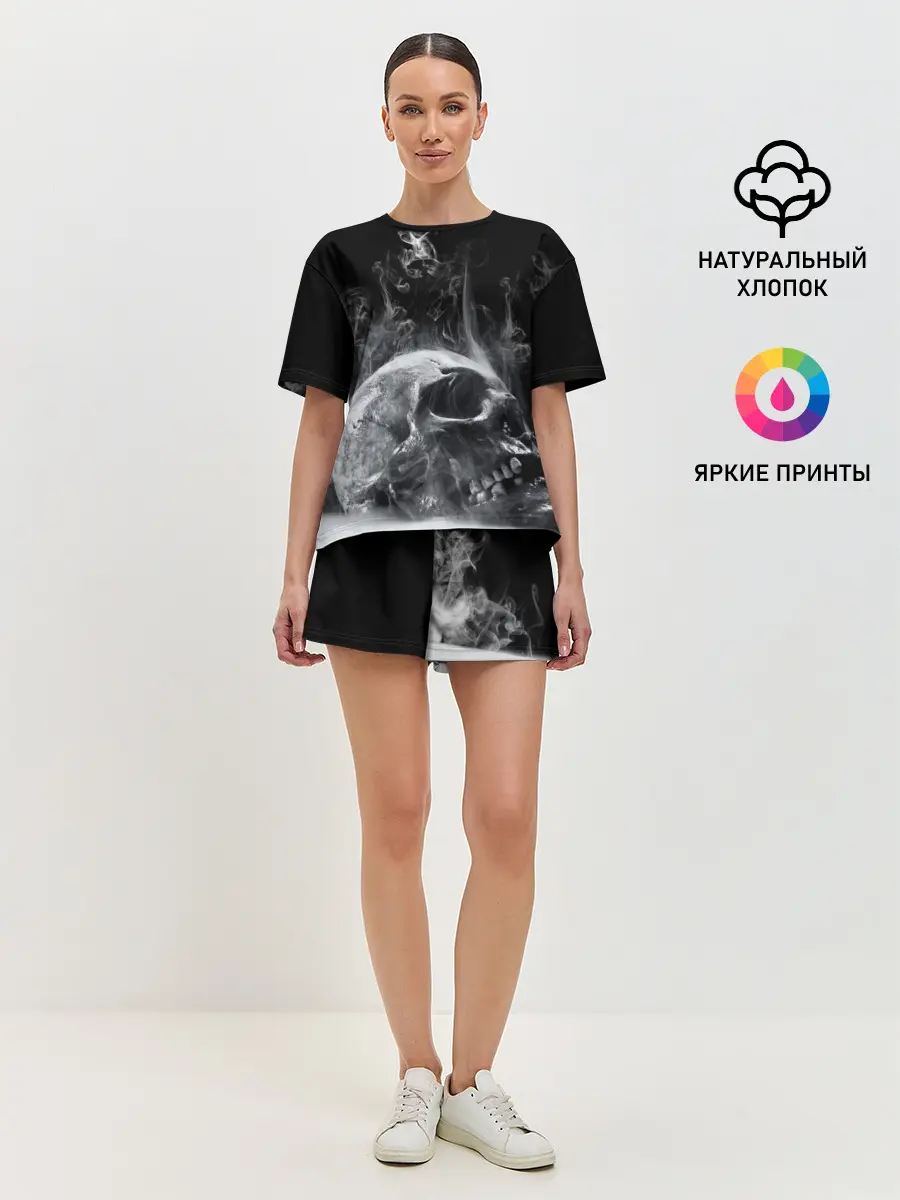 Женская пижама с шортами / Skull