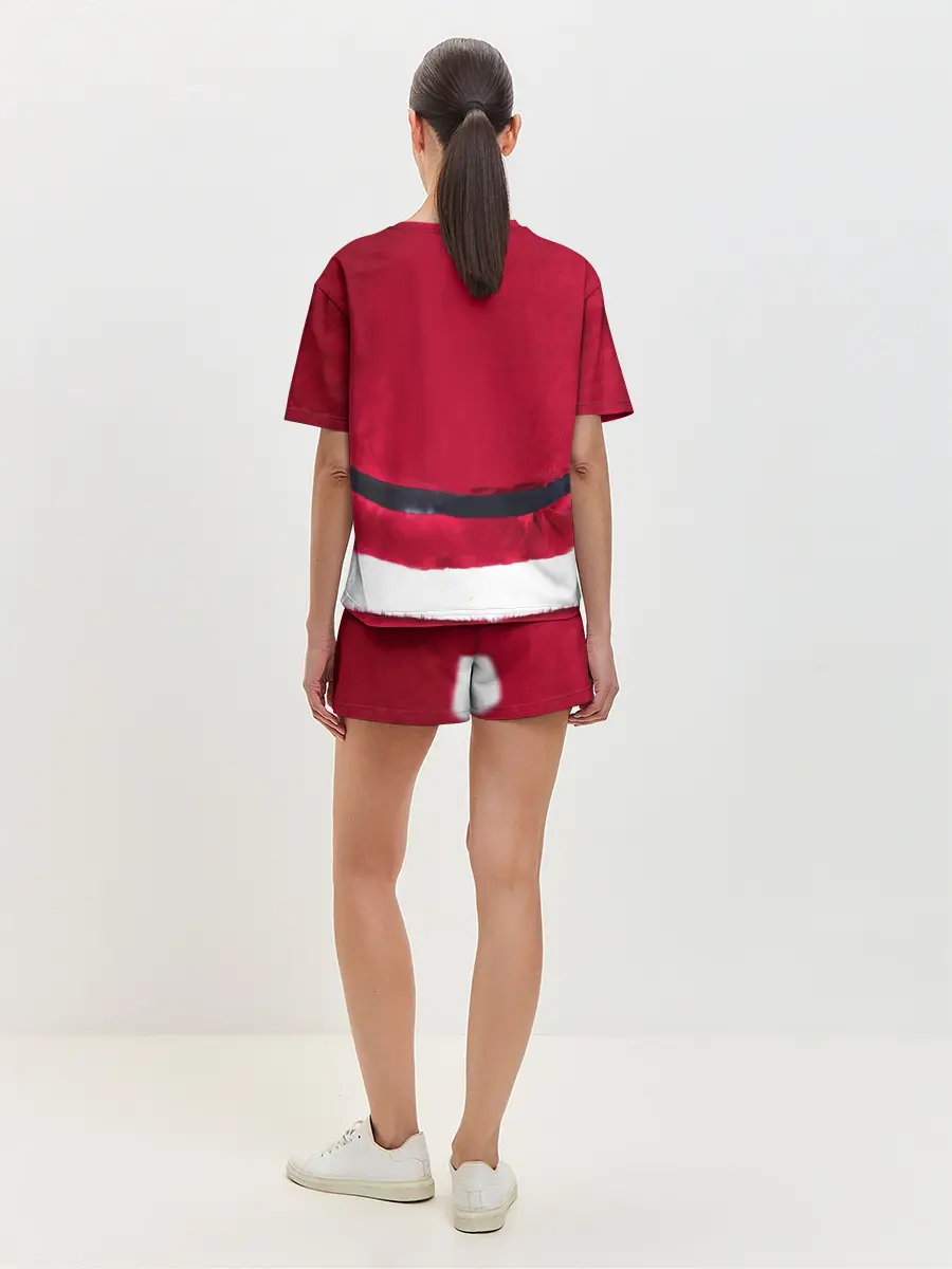 Женская пижама с шортами / Костюм Деда Мороза