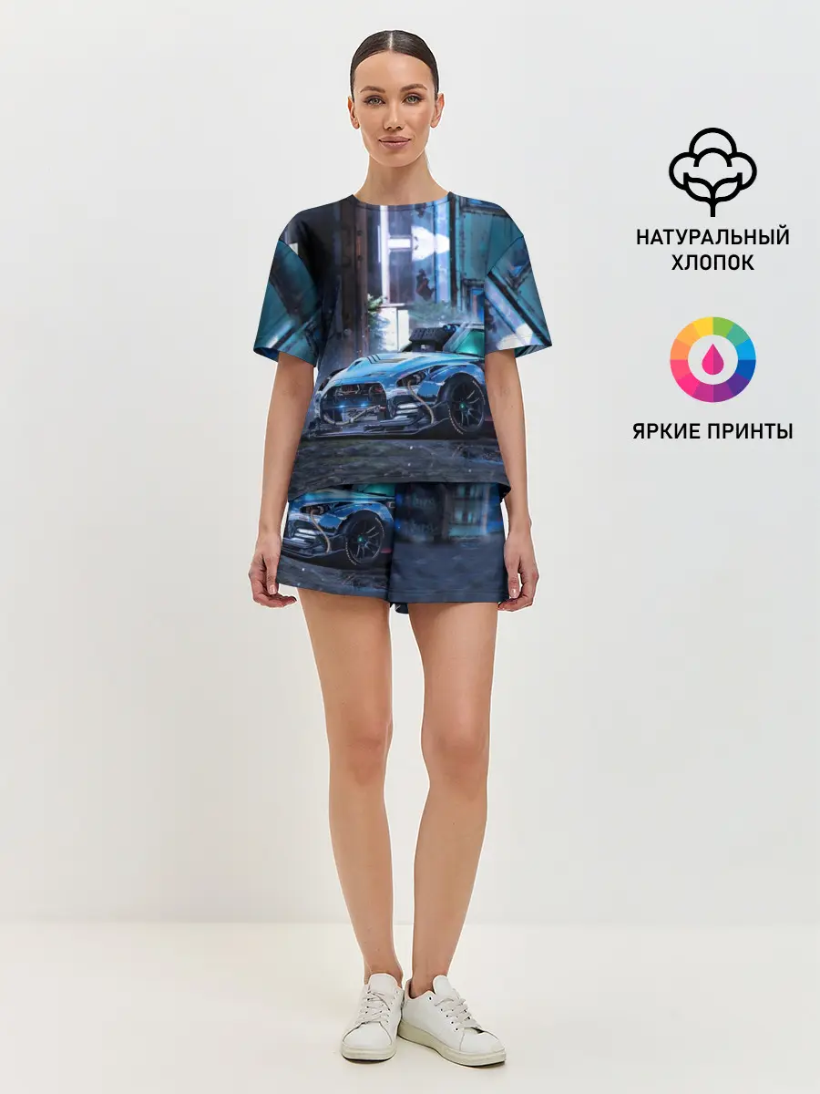 Женская пижама с шортами / Nissan GTR R35