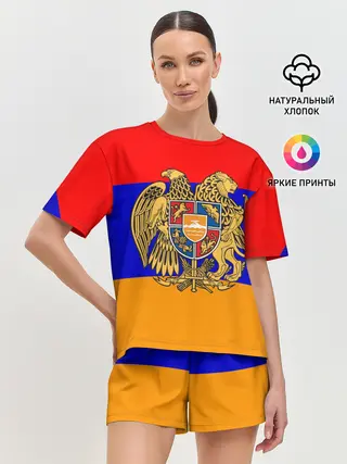 Женская пижама с шортами / Герб и флаг Армении