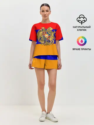 Женская пижама с шортами / Герб и флаг Армении