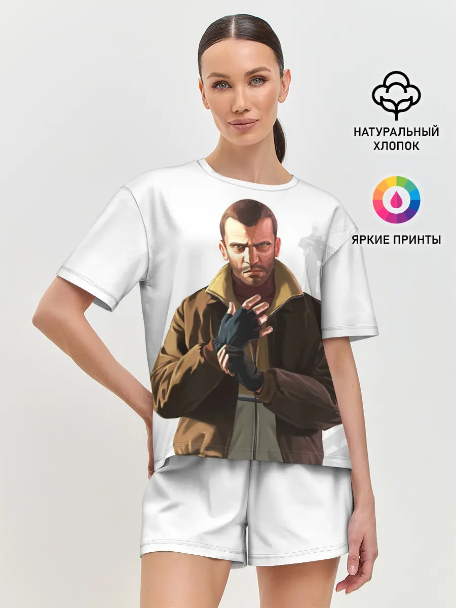 Женская пижама с шортами / Нико