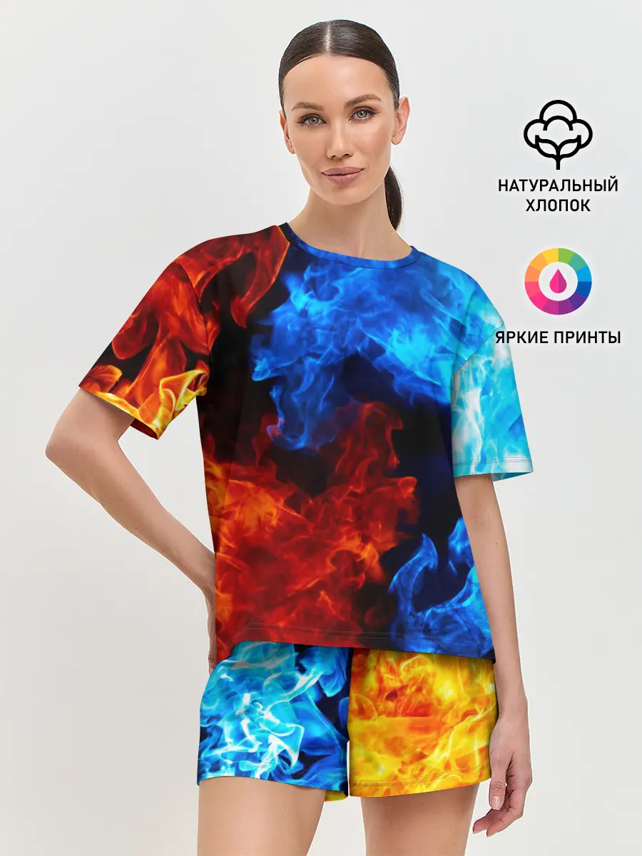 Женская пижама с шортами / Битва огней