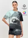 Женская пижама с шортами / Волк в горах