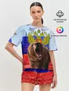 Женская пижама с шортами / Русский медведь и герб