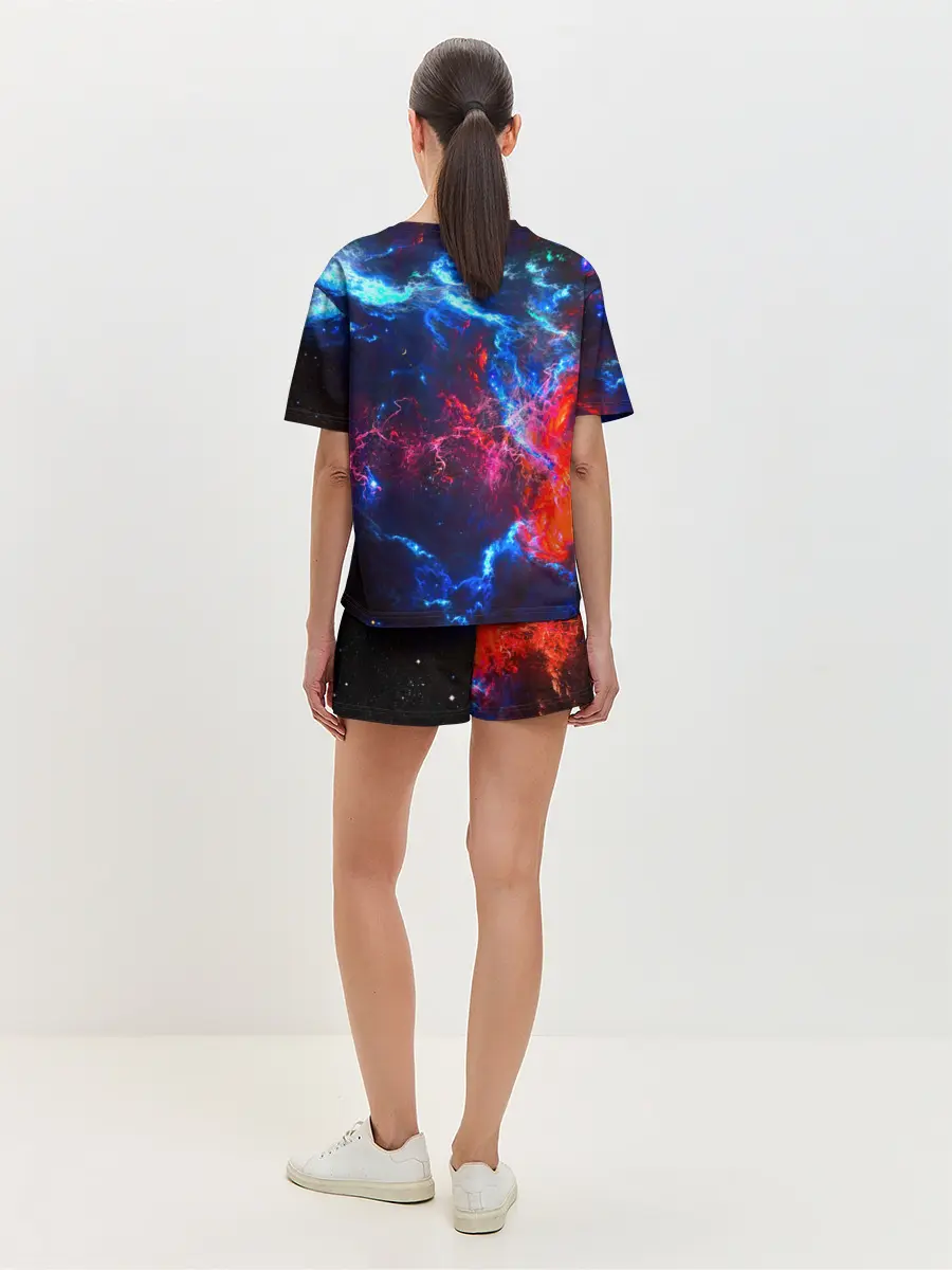 Женская пижама с шортами / Космос
