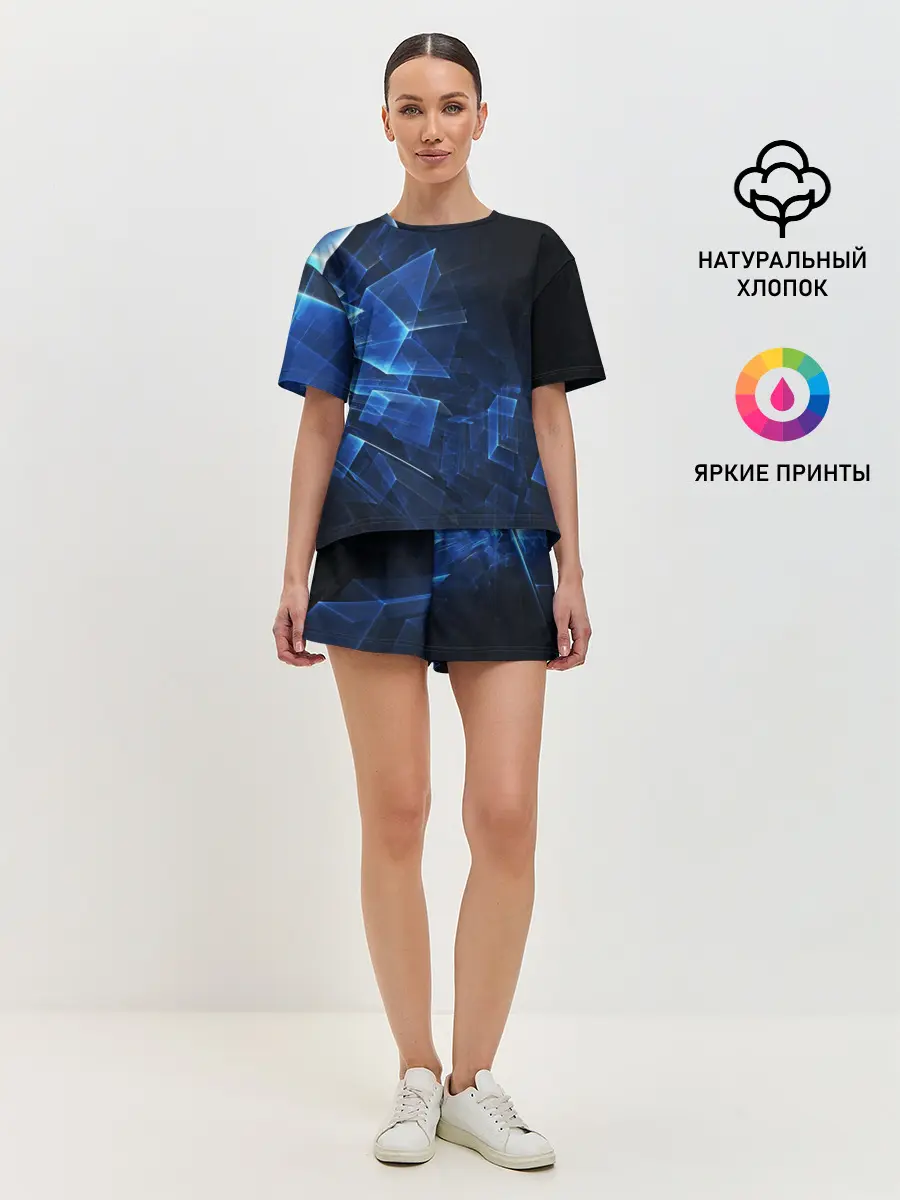 Женская пижама с шортами / Светящиеся фигуры