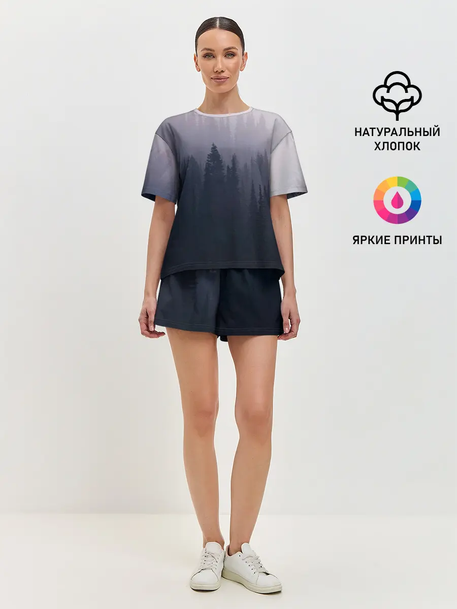 Женская пижама с шортами / Лесок