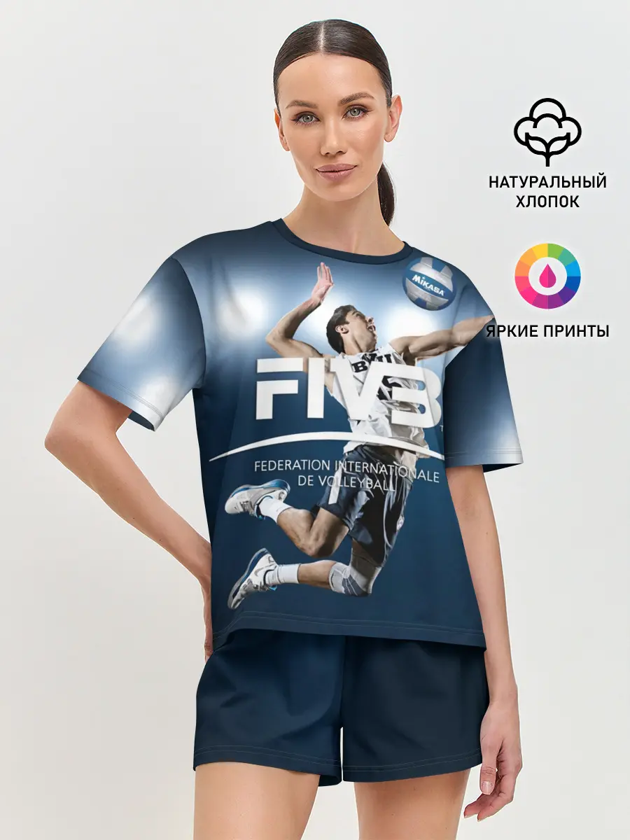Женская пижама с шортами / Волейбол 4