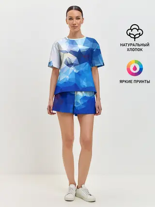 Женская пижама с шортами / Абстракция