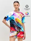 Женская пижама с шортами / Абстракция красок