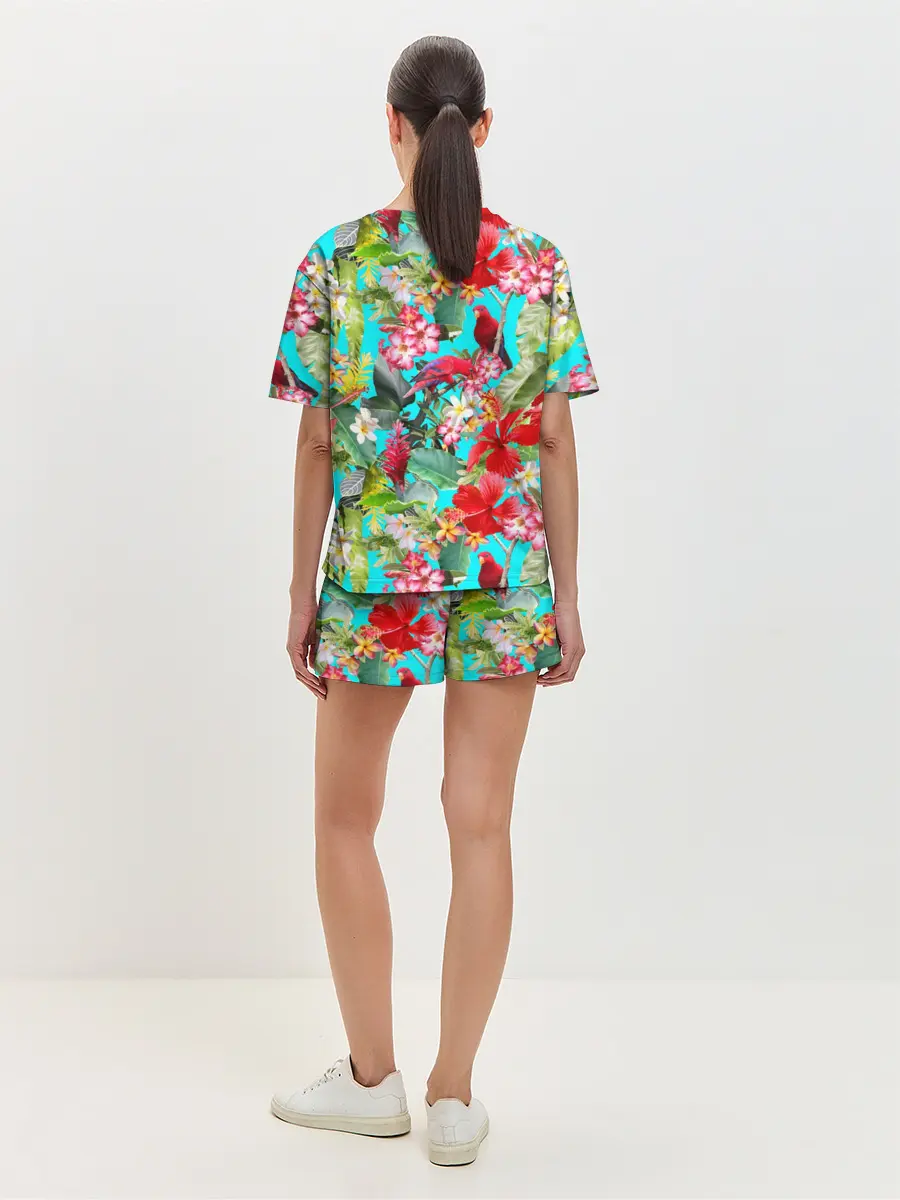 Женская пижама с шортами / Тропический мир