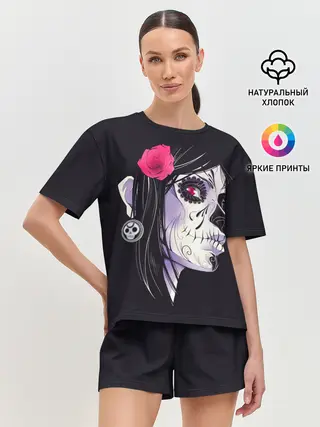 Женская пижама с шортами / День мертвецов