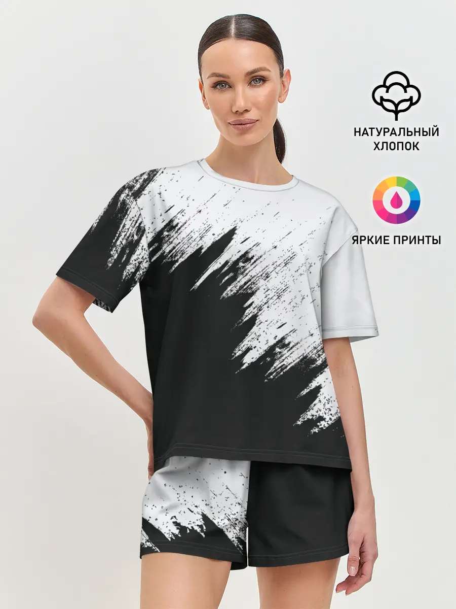 Женская пижама с шортами / Краска и ничего лишнего!